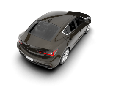 modern otomobil siyah arkaplanda izole edildi. 3D görüntüleme - illüstrasyon