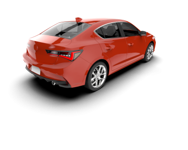 Beyaz arka planda modern bir araba. 3d oluşturma