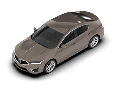 Modern araba. Vektör çizimi. Gri arkaplanda 3D model.