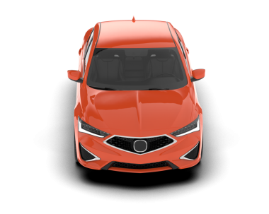 Kırmızı spor araba beyaz arkaplanda izole edildi