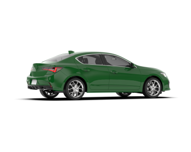 yeşil modern spor araba yan görünümü