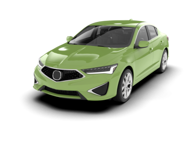 yeşil modern araba. 3d oluşturma