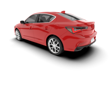 beyaz arka planda modern kırmızı araba