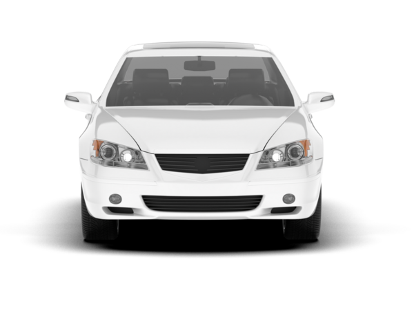 Beyaz arka planda izole edilmiş modern beyaz araba. yan görünüm