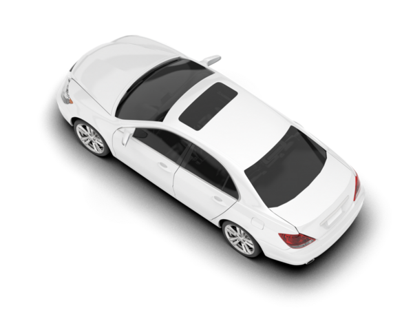 modern araba beyaz arka planda izole edildi. 3 boyutlu çizim - illüstrasyon