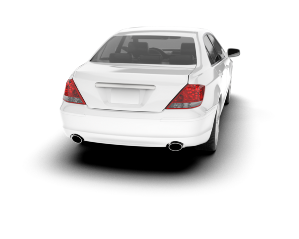araba beyaz arkaplanda izole edildi