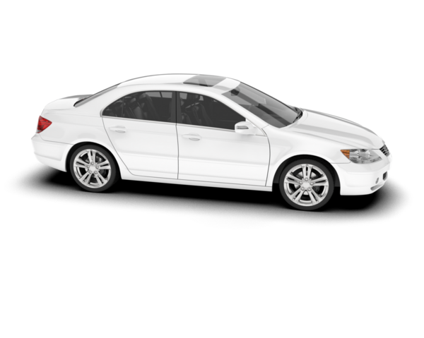 Sedan vagon arka planda izole edildi. 3d görüntüleme - illüstrasyon