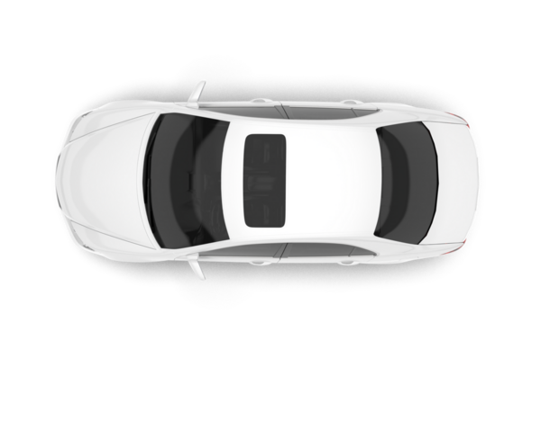 Arabanın üst tarafı görünüyor. 3d oluşturma