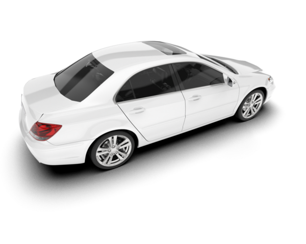 Beyaz arka planda modern bir araba. 3d oluşturma