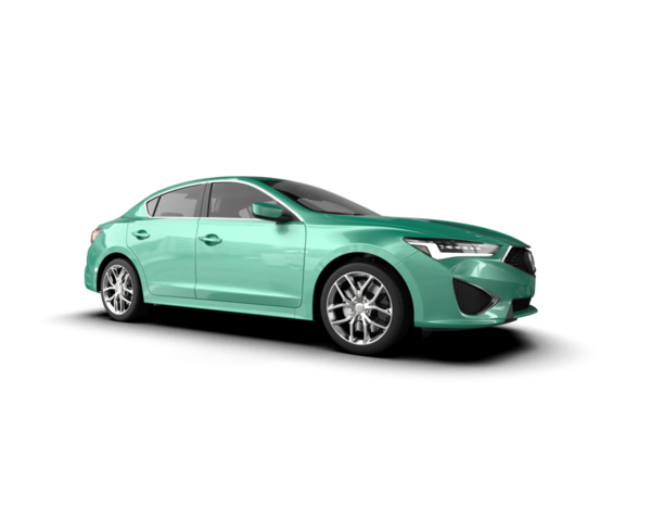 Yeşil arka planı olan modern araba.