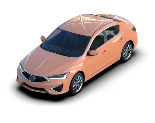 Modern araba arka planda izole edilmiş. 3D görüntüleme - illüstrasyon