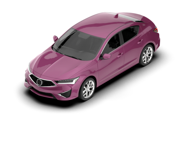 Pembe arka planı olan modern bir araba. 3d oluşturma