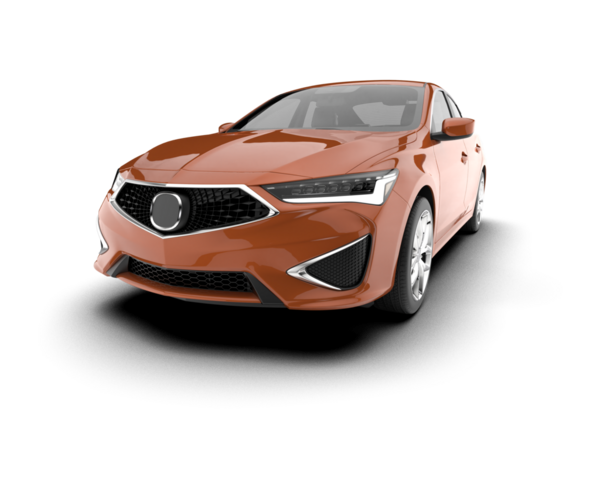 Modern araba. Ön manzara. 3 d