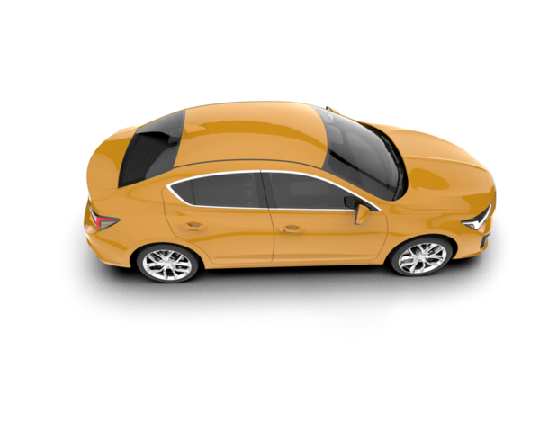 Beyaz arka planda bir araba sedanı. 3d illüstrasyon