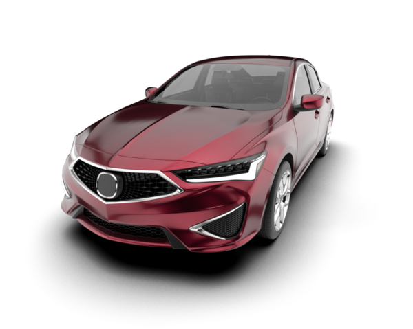 Beyaz arka planda izole edilmiş modern lüks araba. ön görünüm