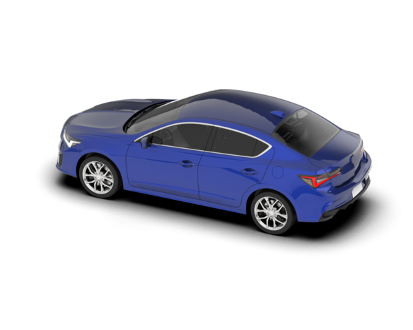 Araba beyaz bir araçla izole edilmiş. 3d illüstrasyon.