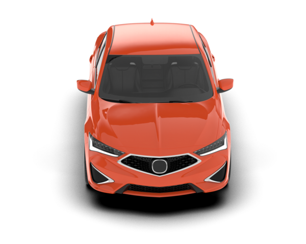 Kırmızı spor araba beyaz arkaplanda izole edildi