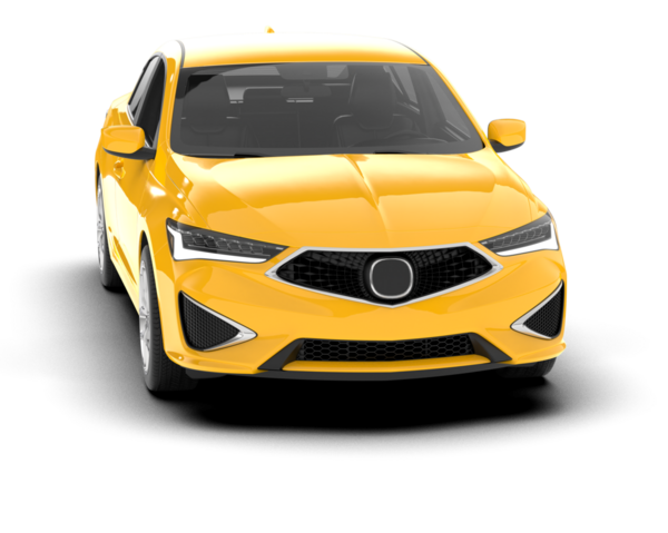 beyaz zemin üzerine sarı araba