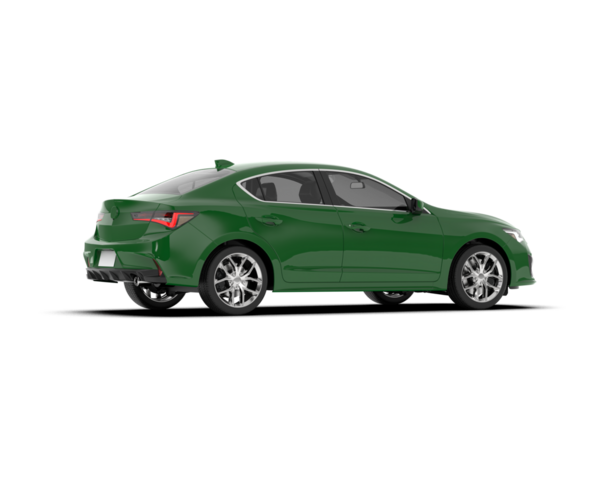 yeşil modern spor araba yan görünümü