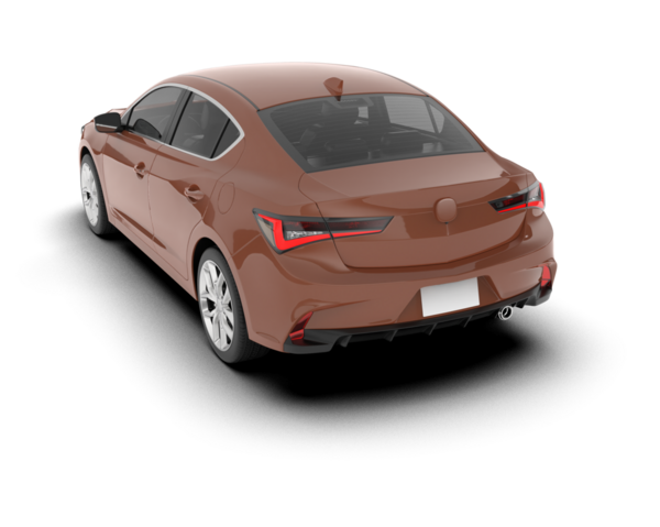 kırmızı modern araba yan görünümü beyaz arkaplan, kenar görünüm