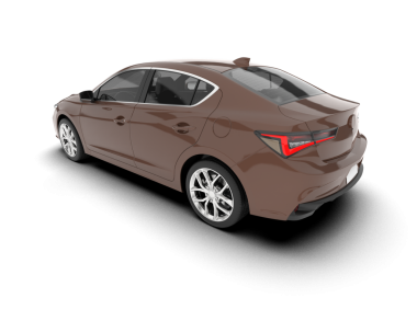 Sedan vagon arka planda izole edildi. 3d görüntüleme - illüstrasyon