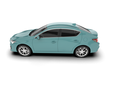 Beyaz arka planda modern bir araba. Yan görünüş. 3d illüstrasyon.