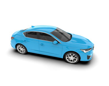 beyaz arka planda mavi modern araba 3 d illüstrasyon