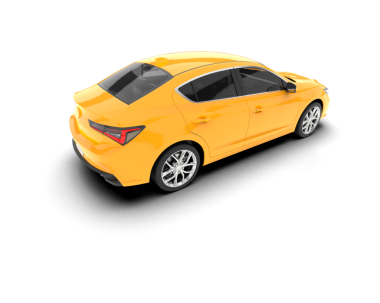 Modern araba beyaz arka planda izole edilmiş. 3d illüstrasyon