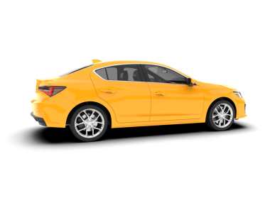 beyaz arka planda modern sedan araba