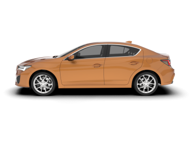 Beyaz arka planda modern lüks sedan araba.