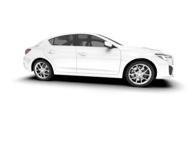 Beyaz arka planı olan gümüş renkli lüks bir araba.