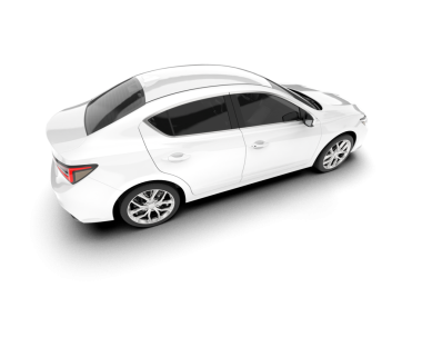 Beyaz arka planda yansımalı modern lüks araba..