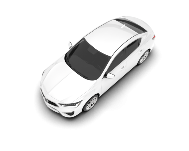 Beyaz arka planda izole edilmiş gerçekçi bir araba. 3d oluşturma