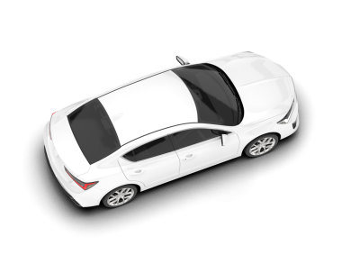 Beyaz arka planda modern beyaz lüks araba. 3d oluşturma
