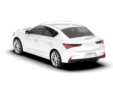 Modern beyaz modern araba beyaz arka planda izole edilmiş. 3d oluşturma