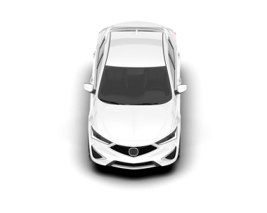 Beyaz araba. ön görünüm.