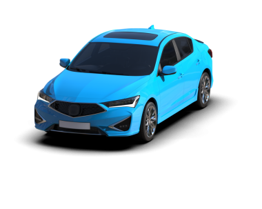 mavi modern araba gri arka planda izole edilmiş.