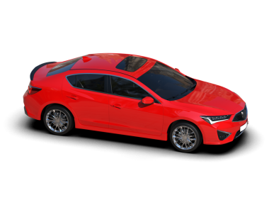 modern kırmızı sedan araba beyaz üzerinde izole