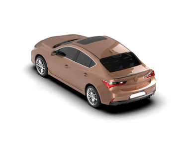 Beyaz arka planda izole edilmiş modern lüks araba. 3d oluşturma