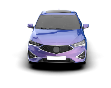 Modern araba arka planda izole edilmiş. 3d illüstrasyon