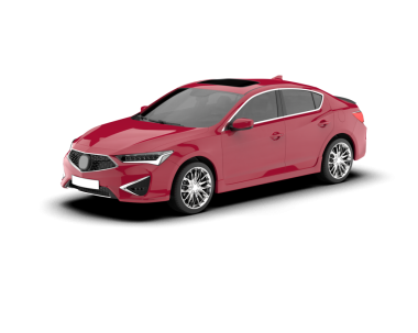 modern kırmızı araba. ön taraf görünümü.