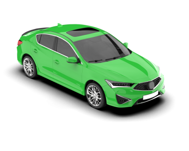 yeşil araba üzerinde beyaz izole