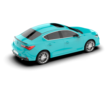 Modern spor araba beyaz arka planda izole edilmiş. 3d oluşturma