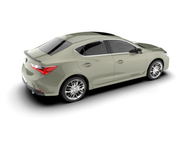 Beyaz arka planda gerçekçi bir araba