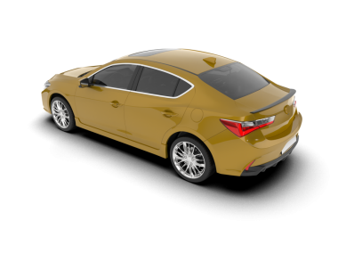 modern araba beyaz arka planda izole edildi. 3 boyutlu görüntüleme