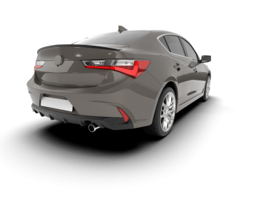 Lüks modern araba beyaz arka planda izole edilmiş. 3 boyutlu.