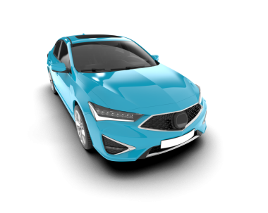 Gerçekçi mavi sedan araba. vektör illüstrasyonu