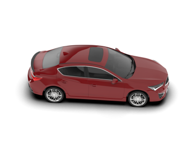 Gri arka planda araba. 3D illüstrasyon, 3D canlandırma