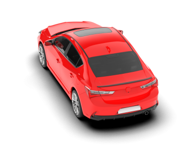 3D render araba izole edildi