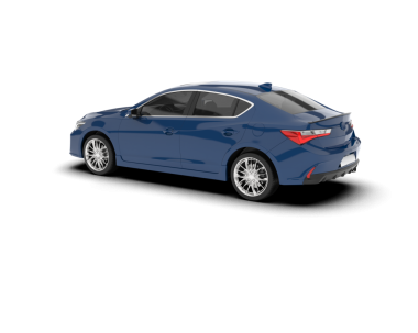 Araba beyaz arka planda izole edildi